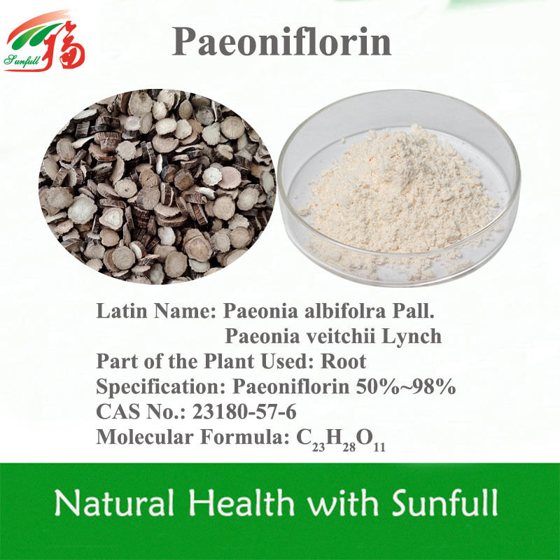 Ağartma, Yaşlanma Karşıtı ve Kas Gevşetme İçin Yüksek Saflıkta %50~%98 Paeoniflorin Peonin Özü