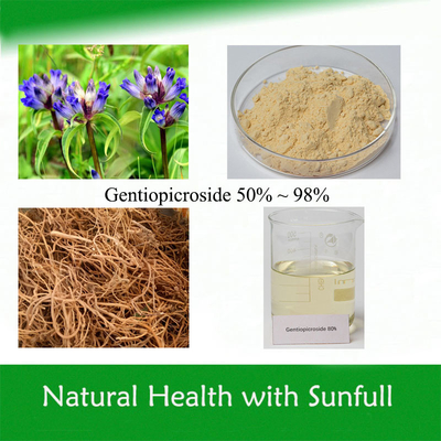 Gentiana Scabra Ekstraksiyonu Gentiopicroside % 50-98% Gentiopicrin CAS No 20831-76-9 Kozmetik Bileşeni